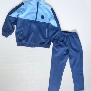 Pantalon Fille 8-9 Ans – Bleu Polyester, Taille Régulière, Fermeture éclair, école