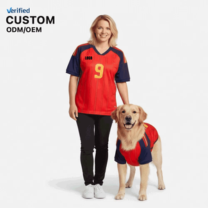 Kaos Lengan Pendek Piala Dunia Sepak Bola Kustom Jersey Sepak Bola Pria Seragam Olahraga Anjing Cepat Kering Bernapas Set Rompi Sepak Bola untuk Penggemar - Product Image 2