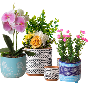 Pots en céramique de style nordique pour plantes Conception de bassin ventilé pour <span class=keywords><strong>Cactus</strong></span> Couvercles de pots de fleurs succulentes pour la maison et le jardin - Product Image 1