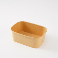 Boîte à bento carrée durable en papier kraft imperméable, vente en gros, boîte à emporter pour la cuisine japonaise, les repas occidentaux, les pique-niques, les buffets