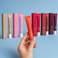 Huile à lèvres teintée végane brillante en tube souple, baume à lèvres hydratant et lissant, soin des lèvres, marque privée, vente en gros, logo personnalisé