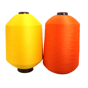 Tùy chỉnh màu cam 100% <span class=keywords><strong>polyester</strong></span> sợi 300D 75/72 150 denier Xoắn dty độ bền cao cho Đan và dệt - Product Image 2