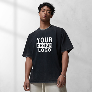 T-shirt Oversize en Coton Tissé 100% de Haute Qualité, Grammage Lourd, Style Streetwear, Impression DTG Personnalisée, Effet Délavé Vintage, Unisexe Homme - Product Image 3
