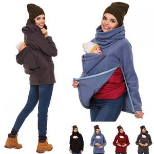 Europe and the United States Fashion <strong>Maternity</strong> <strong>Wear</strong> Multi-functional Kangaroo Hoodie Coat Baby <strong>Wear</strong> Coat - Product Image 1