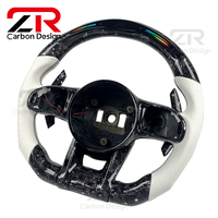 Volant sport personnalisé en fibre de carbone forgée avec LED améliorées pour Mercedes Benz W204 W205 W211 W212 W222 AMG GT GLE CLA