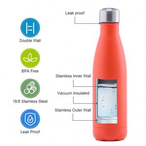 Bouteille d'eau sport en acier inoxydable à double paroi isolée sous vide, anti-fuite, 750 ml/500 ml - Product Image 6
