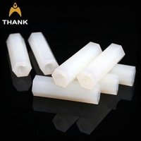 Espacement hexagonal en plastique noir/blanc, rechange en nylon M2 M2.5 M3 M4 M5 PCB mâle à mâle