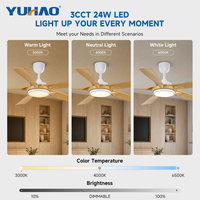 Ventilateur de plafond LED BLDC de qualité commerciale OEM ODM à haut débit d'air, 56 pouces, pour salle de sport et salon, avec télécommande
