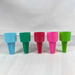Portavasos de plástico para playa Portavasos de arena multifuncional Colores surtidos para exteriores Logotipo personalizado - Product Image 5