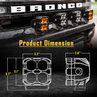 Ripdark brevet 12V/24V LED A-pilier fossé Pod lumières nouvelle lumière de travail de pare-chocs pour camions Bronco Wrangler F150 Tacoma Hilux