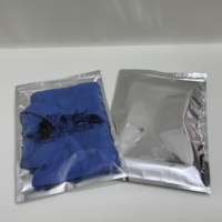Sacs en aluminium avec fermeture éclair personnalisés avec logo, pour l'emballage des vêtements, sacs en aluminium brillant avec fermeture éclair argentée