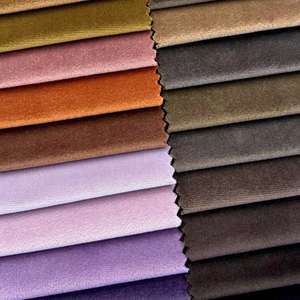 गर्म बिक्री खिंचाव नरम मखमल कपड़े सादे 100% पॉलिएस्टर बुनाई वेफ्ट वेफ्ट मखमल असबाब कपड़े के लिए मखमली असबाब कपड़े - Product Image 4