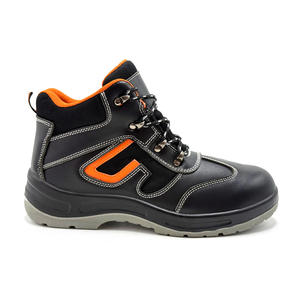 Waterproof Fashionable Industrial Safety Shoes Cow Leather Oil slip Resistant Steel Toe Construction PU Sole Safety <b>Boots</b> - Product Image 1