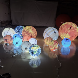 Globo <span class=keywords><strong>Lunar</strong></span> Gigante con Astronauta Sentado en la Luna, Inflable y Luminoso con Luces LED para Escenas Nocturnas - Product Image 2