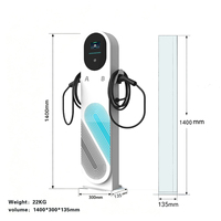 Nouvelle station de recharge AC pour véhicules électriques intégrée au sol 14KW-44KW avec interface combinée et double pistolet de charge rapide pour usage commercial