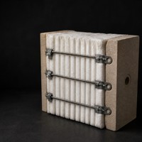 Module en fibre céramique réfractaire, taille personnalisable, blanc, pour four de laminage d'acier, four pétrochimique, isolation thermique