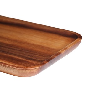 Walnut Wood Square Solid Wood <b>Tray</b> Durable Serving <b>Tray</b> For Tea And <b>Dinner</b> Use - Product Image 1