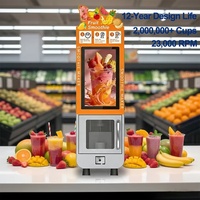 Máquina Expendedora de Smoothies con Pantalla Táctil, Sistema de Refrigeración, Garantía de 2 Años, Acero Inoxidable, FCC CE, para Pequeñas Empresas, de Sobremesa, Sin Personal