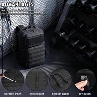 Sac à dos d'extérieur résistant à l'eau, sac à dos MOLLE pour le camping et les voyages