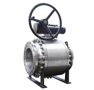 Q347F-150LB bola tetap baja tahan karat A105 katup bola turbin katup segel karbida disemen Manual pabrik - Product Image 3