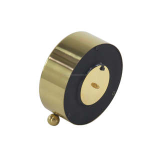 Reloj de Mesa Redondo con Acabado Dorado, Agujas Doradas, Esfera Negra, Perfecto para una Decoración del Hogar Elegante, Cronometraje Elegante - Product Image 2