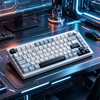 Clavier mécanique personnalisé K81 à trois modes, rétroéclairage RGB, étanche, gravures latérales, sans fil, pour le bureau et les jeux e-sport