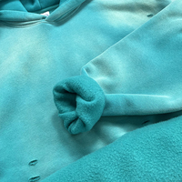 Sweat à capuche personnalisé en molleton délavé à l'acide, coupe oversize, style streetwear vintage pour homme, idéal pour l'hiver
