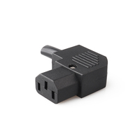 Adaptador de Cobre LZ-14-T2R 10A 250V IEC 320, Conector C14 en Ángulo a C13 para PC