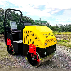 Rodillo Compactador Manual Pequeño Kejie de 2 Toneladas, 3 Vibraciones, Doble Rueda de Acero, Motor Changchai de 21KW, Fuerza Excitante de 40kN - Product Image 1