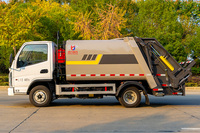 2025 nouveau efficace 5.3 CBM petit camion compacteur à ordures Transmission manuelle Diesel poubelle Van pour l'assainissement