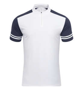 Ruiquwin เสื้อกีฬาผู้ชายแบบมีซิปครึ่งระบายอากาศได้ดีเสื้อยืดออกกำลังกายแบบเย็บปะสำหรับฤดูร้อน - Product Image 2