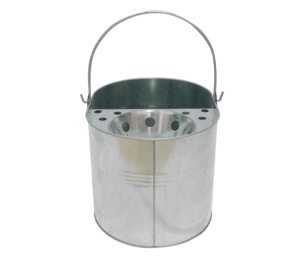 15 Litres Large <strong>Galvanised</strong> Metal Steel Mop <strong>Bucket</strong> with Handle for Home Office General Cleaning - Product Image 5