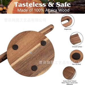 Wooden Upright <b>Paper</b> Towel Holder Round Solid Wood Minimalist <b>Kitchen</b> Storage Multi Function - Product Image 2