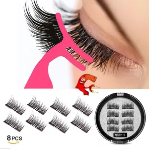 HeyGo Private Label 3D Lash Factory Nature Look New Thin Invisible Eyelash Vegan Magnetic Lashes Kit No Liner Wholesale