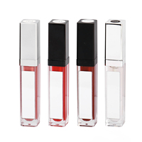 Gloss à lèvres transparent scintillant lumineux avec applicateur LED et miroir, gloss à lèvres LED, marque privée