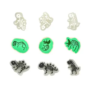 Wholesale Dinosaur Fossil Fluorescence shoe Charms - Glow in Dark Custom PVC Shoe Charms for Clogs