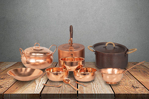 Set di Pentole e Padelle in Rame Puro all'Ingrosso, Spessore 1,5 mm, Realizzate a Mano, Antiaderenti - Product Image 5