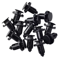 Nouveaux clips de fixation noirs en plastique à pousser pour voiture, attaches universelles pour garnitures de carrosserie, rivets pour pare-chocs, ailes et panneaux intérieurs
