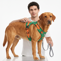 Harnais de poitrine tactique militaire pour chien, rembourré, en nylon Oxford respirant, avec fixation rapide pour laisse, style urbain et sportif