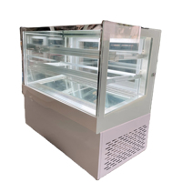 Vitrine à gâteaux commerciale de petite taille, comptoir carré en verre, réfrigérateur pour l'affichage des gâteaux