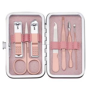 7-piece <b>nail</b> clipper <b>set</b>, high-quality leather bag, <b>nail</b> scissors, beauty manicure, cuticle removal, <b>nail</b> clippers - Product Image 4