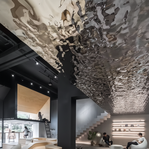 EX229 Factory 0.6mm 1.0mm 4x8 Stainless Steel Sheet Wall Panel Color <b>Plate</b> 8K Water Ripple Stainless Steel Sheet Ceiling Panel - Product Image 1