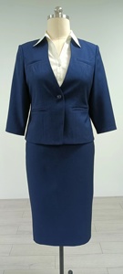 Tenues de travail traditionnelles pour femmes, robes de bureau formelles à silhouette crayon pour l'automne, avec boutons et perles, 2021 - Product Image 5