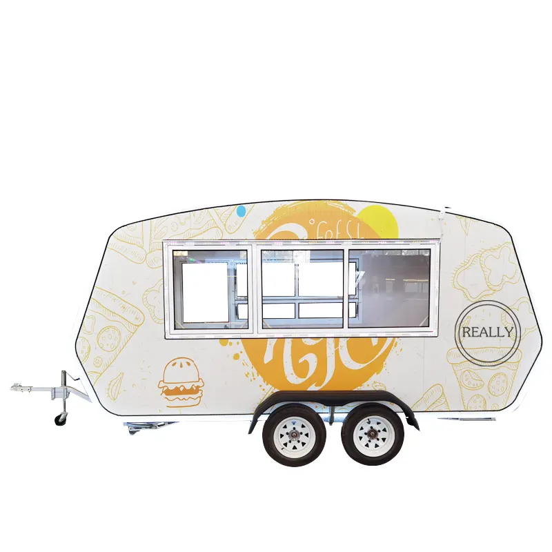 2024 Đa Chức Năng Di Động Thực Phẩm Trailer Chiên Kem Cà Phê Giỏ Hàng Caravan Nhanh Thuyền Hình Dạng Nhượng Bộ Bán Hàng Tự Động Kiosk USA Châu Âu