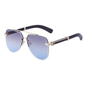 LM-7556 Lunettes de soleil de créateur en gros dégradé vintage Produit d'usine Vente à chaud Bord coupé Lunettes de soleil sans monture pour la conduite pour hommes et femmes - Product Image 5