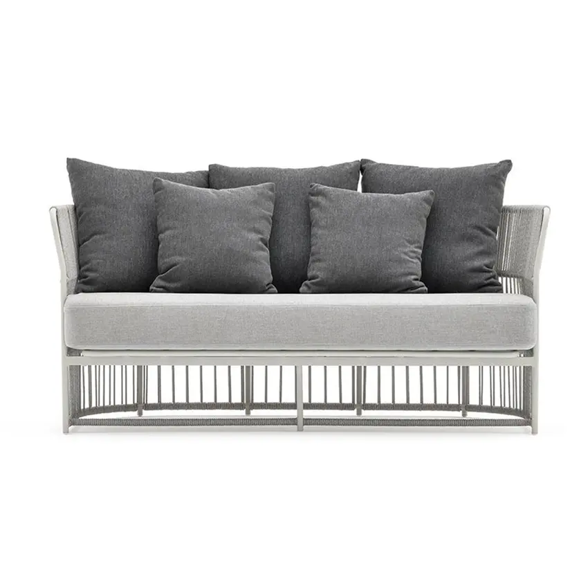 Sofá moderno de ocio de 3 plazas tapizado de aluminio a precio mayorista