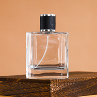 Bouteille de parfum de luxe 100ml Nouveau design Bouteille de parfum Rectangle Fournisseur de bouteilles en verre pour dames