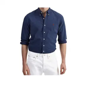 Design Your Own Logo Printing 100% Cotton Tee Shirt Custom Round Neck Dark Blue Streetwear Men Tee Shirt