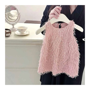 Vestido de Princesa Estilo Coreano para Niñas, Sin Mangas, con Flecos, Cuello Redondo, Vestido Tipo Pullover para Niñas Pequeñas - Product Image 2