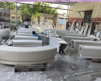 Ventes directes d'usine haute résistance Durable extérieur béton ciment plage moderne Table à manger extérieure mobilier d'extérieur en bois